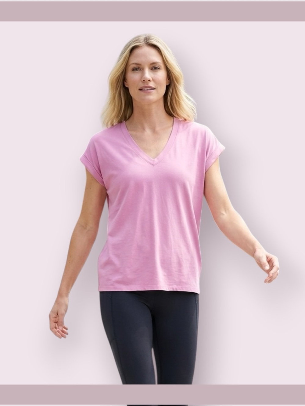 Athleta Maritima Pink Outbound Twist Tee